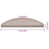 vidaXL Stufenmatten 30 Stk. 56x17x3 cm Hellbraun Halbrund