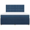 vidaXL Boxspringbett mit Matratze Blau 180x200 cm Stoff