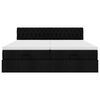 vidaXL Ottoman-Bett mit Matratzen Schwarz 160x200 cm Stoff