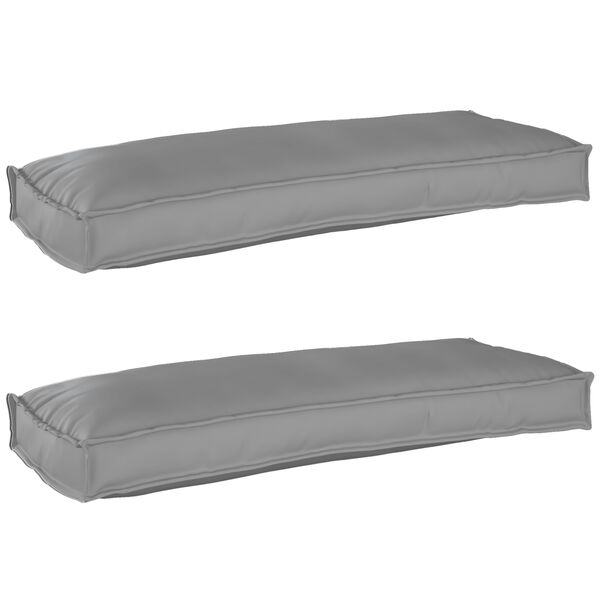 vidaXL Palettenkissenset 2 pcs Grau 100 x 40 x 8 cm Oxford-Stoff