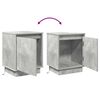 vidaXL Nachttisch 2 pcs Beton Grau 39 x 34,5 x 50 cm Holzwerkstoff