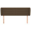vidaXL Kopfteil mit Ohren Dunkelbraun 147x23x78/88 cm Stoff