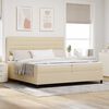 vidaXL Boxspringbett mit Matratze Creme 200 x 200 cm Stoff