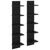 vidaXL Wandregal 2 pcs Schwarze Eiche 22 x 15 x 100 cm Holzwerkstoff