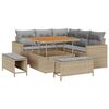 vidaXL Gartensofa-set 8 Stk. Beige Poly-Rattan