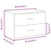 vidaXL Schrank mit 2 Schubladen Schwarz Eichen-Optik 60x31x40 cm