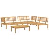 vidaXL Sofa Set mit Kissen Uni 4 pcs Anthrazit Massivholz Akazie
