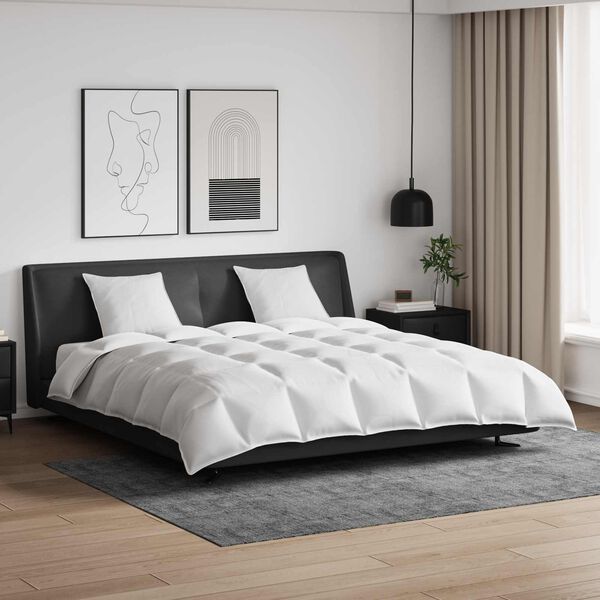 vidaXL Bettdecken Set mit Kissen 3 pcs Wei&szlig; Daunenfeder