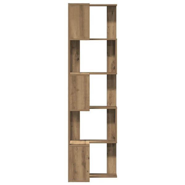 vidaXL Eck-Bücherregal 5 Böden Artisan-Eiche 50x50x179cm Holzwerkstoff
