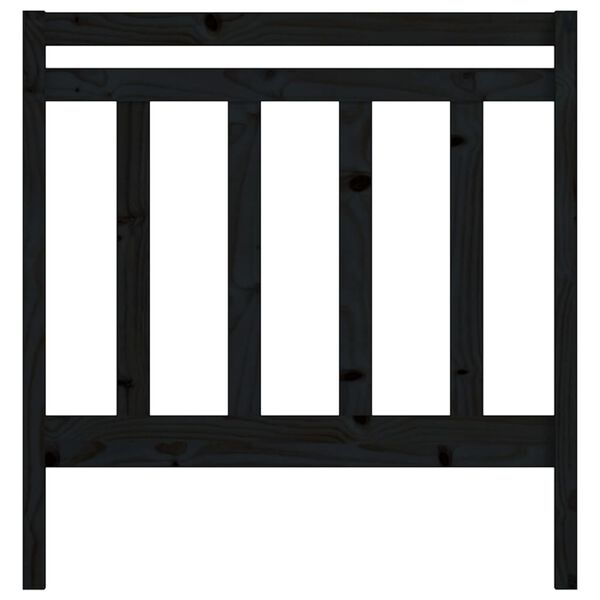 vidaXL Kopfteil Schwarz 81x4x100 cm Massivholz Kiefer