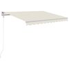 vidaXL Automatische Markise mit LED & Windsensor 350x250 cm Creme