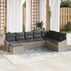 vidaXL Gartensofa-set mit Kissen 8 pcs Hellgrau Poly-Rattan