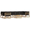 vidaXL Outdoor-Sofagarnitur 8 pcs Wei&szlig; und Schwarz 79 x 79 x 37 cm