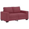 vidaXL 3-teiliges Sofa-Set mit Kissen, weinroter Stoff
