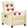 vidaXL Massagesessel Elektrisch Creme Kunstleder