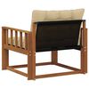 vidaXL Outdoor-Sofagarnitur Massives Akazienholz und Textilene Natur