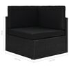 vidaXL 10-tlg. Garten-Lounge-Set Poly Rattan Schwarz