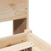 vidaXL Massivholzbett mit Regal ohne Matratze 120x190 cm Kiefernholz