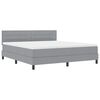 vidaXL Boxspringbett mit Matratze Hellgrau 180 x 200 cm Stoff