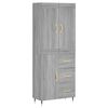 vidaXL Highboard Grau Sonoma 69,5x34x180 cm Holzwerkstoff
