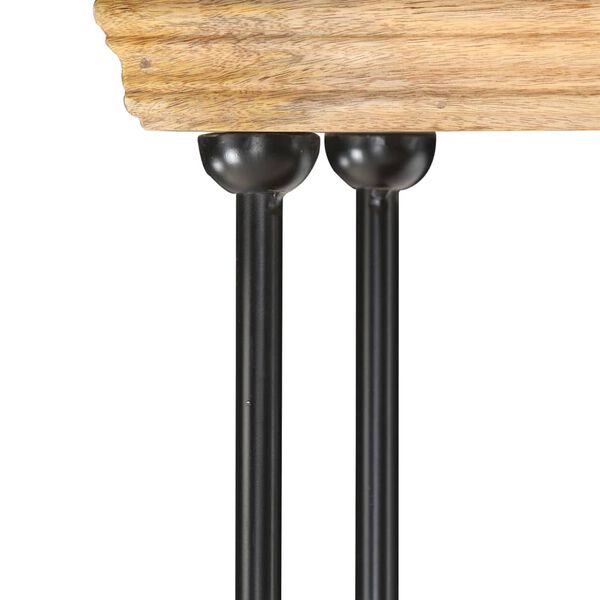 vidaXL Bücherregal 5 Fächer 120x35x180 cm Massivholz Mango und Stahl