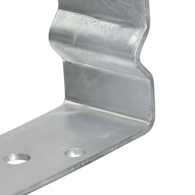 vidaXL Pfostenträger 6 Stk. Silbern 7×6×15 cm Verzinkter Stahl