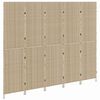 vidaXL Raumteiler Beige 242 x 180 cm Poly-Rattan
