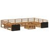 vidaXL Outdoor-Sofagarnitur 10 pcs Natur Massivholz Akazie
