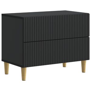 vidaXL Nachttisch Schwarz 62 x 34,5 x 48 cm Holzwerkstoff