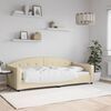 vidaXL Tagesbett Creme 90x200 cm Stoff