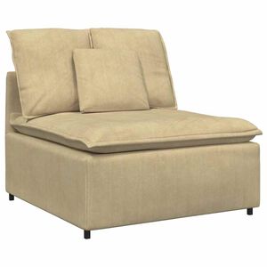 vidaXL Modulares Sofa Mittelmodul mit Kissen Graugr&uuml;n 100 cm