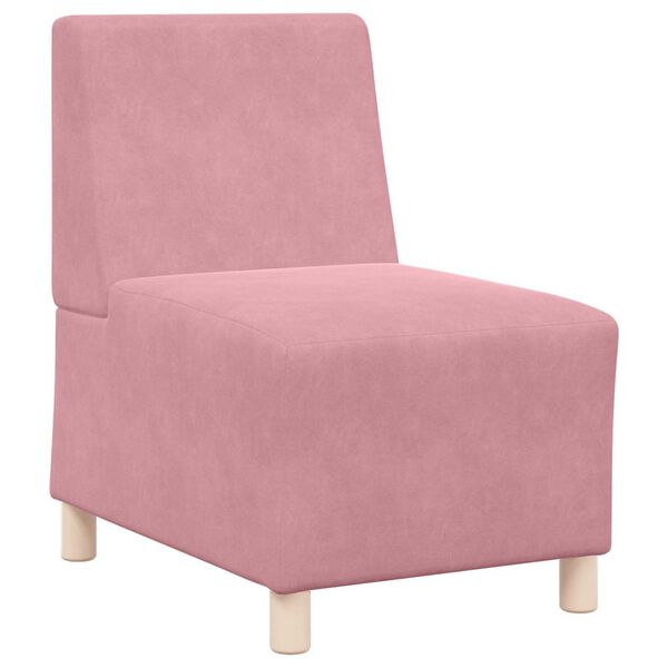 vidaXL Modulares Armfreies Sofa 2 pcs Rosa 55 x 74 x 82 cm Samt