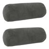 vidaXL Kissenbezug 2 pcs HEERLEN Dunkelgrau &Oslash; 15 x 40 cm Samt