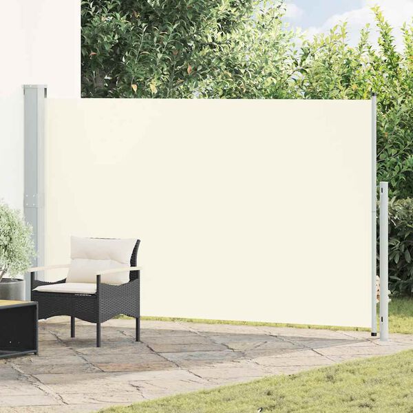 vidaXL Seitenmarkise Ausziehbar 180x300 cm Creme