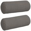 vidaXL Bolsterkissen 2 Stk. Cordstoff Hellgrau &Oslash; 15 x 40 cm