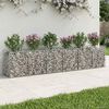 vidaXL Gabionen Hochbeet 2 pcs Silber 300 x 50 x 60 cm