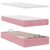 vidaXL Ottoman-Bett mit Matratze Rosa 90x200 cm Samt