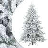 vidaXL K&uuml;nstlicher Scharnier-Weihnachtsbaum schneebedeckt Wei&szlig; 180 cm