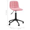 vidaXL Esszimmerst&uuml;hle 2 Stk. Drehbar Rosa Samt