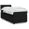 vidaXL Boxspringbett mit Matratze Schwarz 90x200 cm Samt