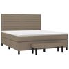 vidaXL Boxspringbett mit Matratze Taupe 160x200 cm Stoff