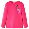 Kinder-Langarmshirt Knallrosa 104