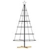 vidaXL Weihnachtsdeko mit St&auml;nder Schwarz 154 cm Stahl