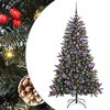 vidaXL K&uuml;nstlicher Weihnachtsbaum Gr&uuml;n 150 cm PVC, Plastik und Stahl