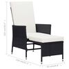 vidaXL 3-tlg. Garten-Lounge-Set mit Kissen Poly-Rattan Schwarz