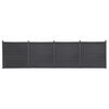 vidaXL Zaunelement-Set Grau 699x186 cm WPC