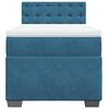 vidaXL Boxspringbett mit Matratze Blau 90x190 cm Samt