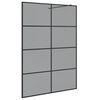 vidaXL Walk-in Duschwand Schwarz 140 x 195 cm Geh&auml;rtetes Glas