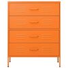 vidaXL Kommode Orange 80x35x101,5 cm Stahl