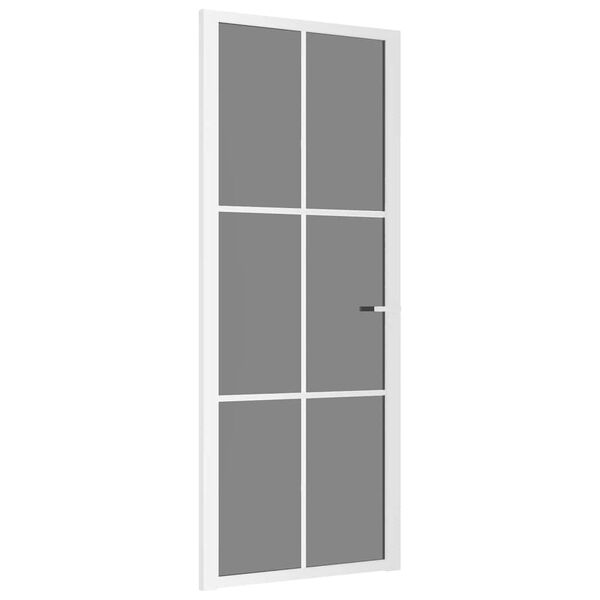 vidaXL Innent&uuml;r 83x201,5 cm Wei&szlig; ESG-Glas und Aluminium